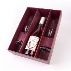 Víno z Kobylí Dárkový set perlivé víno Frankovka rosé + 2 skleničky